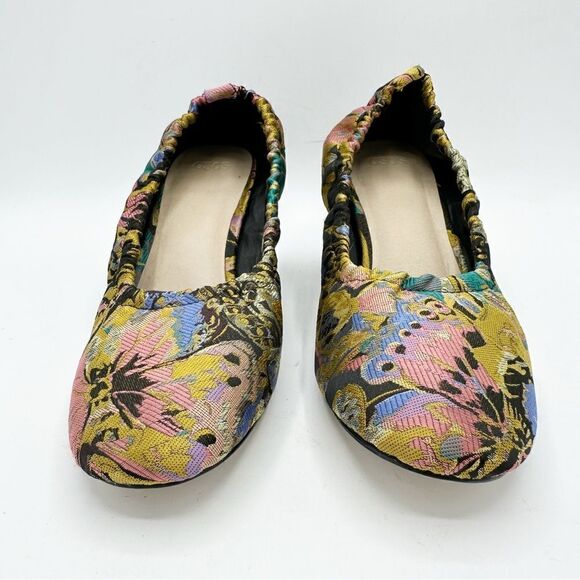 ASOS Simone Floral Satin Fabric Block Heels In Jacquard Sz 5 - Picture 5 of 11